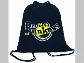 Dr. Punkers  ľahké sťahovacie vrecko ( batôžtek / vak ) s čiernou šnúrkou, 100% bavlna 100 g/m2, rozmery cca. 37 x 41 cm